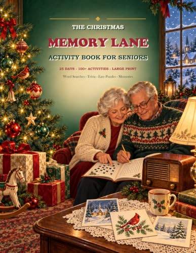 The Christmas Memory Lane Activity Book for Seniors book cover